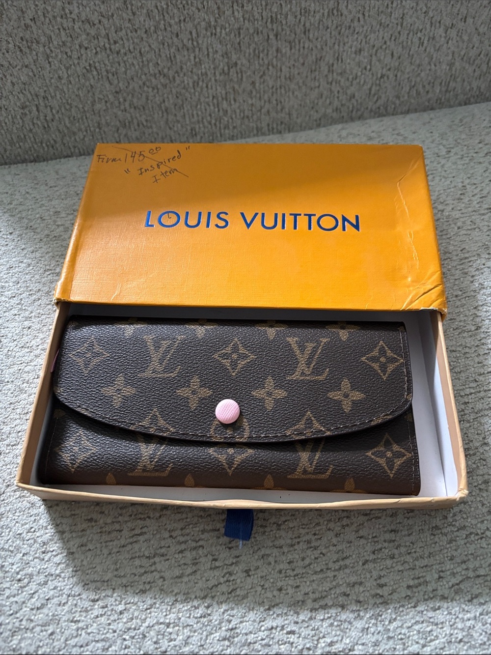 **FASHION** Monogram Wallet - Pink & Brown with Pink Snap - Picture 17 of 17